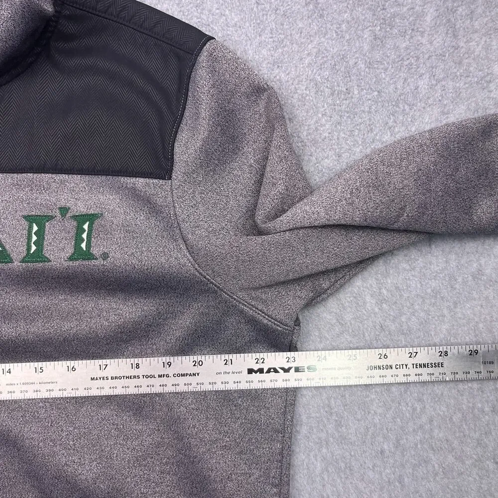 under armour hawaii hoodie gray long sleeve mens medium
